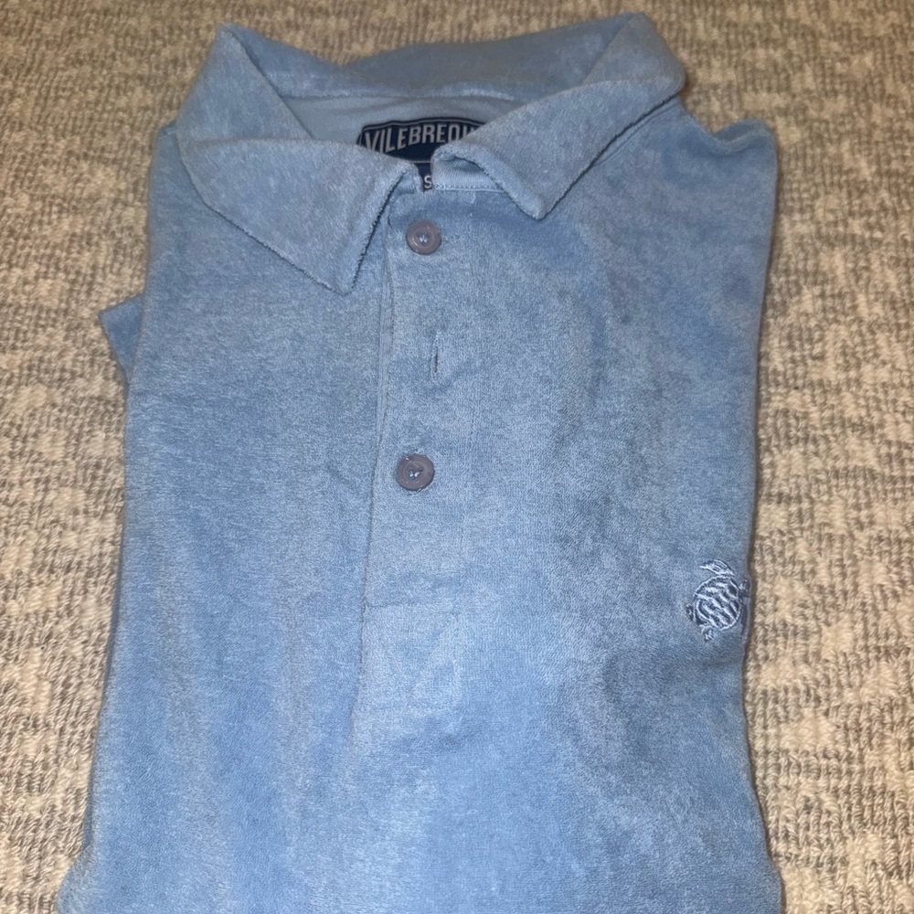 Vilebrequin Light Blue Polo Shirt towel material